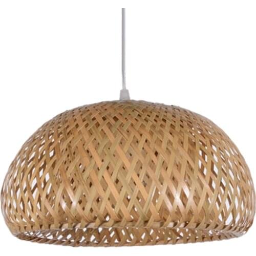Bamboo Wicker Rattan Lampshade Hand-Woven Double Layer Bamboo e Lampshade Asian Rustic