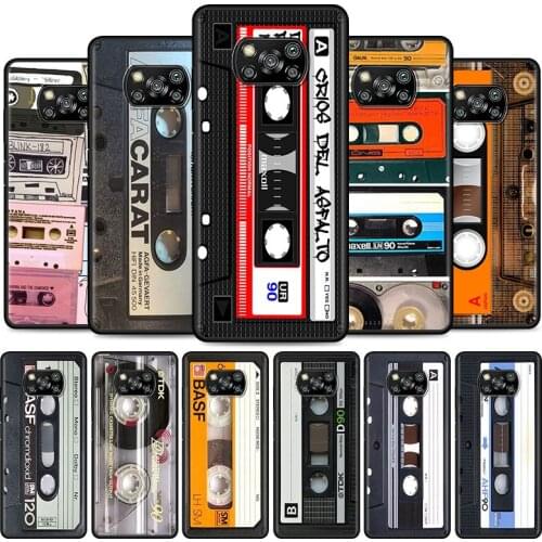 Retro Cassette Tapes Cell Phone Case for XiaoMi Poco X3 NFC M3 F1 F3 Mi 10T 9T Note 10 10T Pro A2 Lite 5G 11 9 SE CC9 Cover