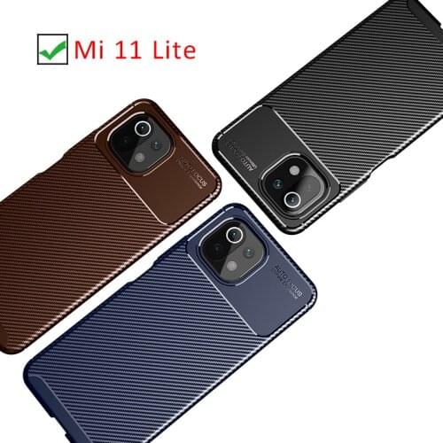 Case for xiaomi mi 11 lite 5g bumper cover on ksiomi xiaomy 11lite light protective phone coque back bag silicone matte soft tpu