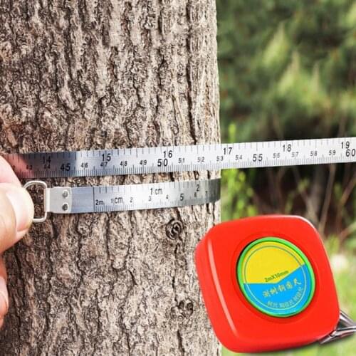 Tree Diameter Tape 2000 Mm Soft Retractable Measuring Tape Professional Gardening Tree Ruler Meter Measuring