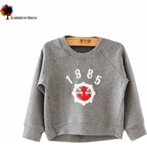Childrens Clothing Autumn Spring Male Child Anchor Printed Sweatshirt Outerwear Baby Child Qulity Cotton Pullover