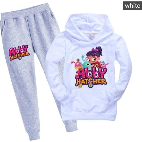 Abby Hatcher Kids Girls Clothes Sets Cartoon Long Sleeve Sweatshirt Long Pants Cotton Autumn Clothes Tracksuit Childrens Outfit