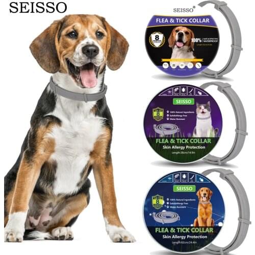 Dewel Pet Cat Collar Anti Tick Dogs Collar Pets Accessories for Cat Summer Anti-insect Necklace 8 Months Protection Waterproof