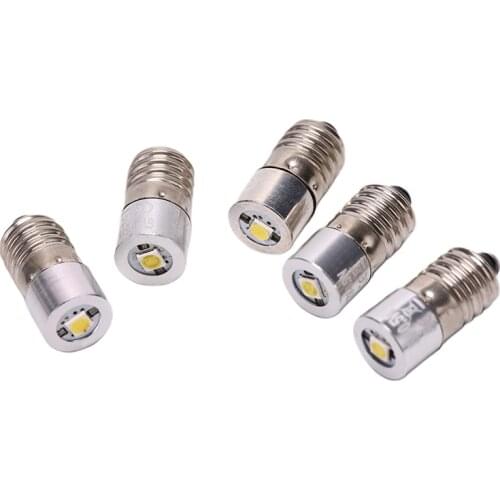 E10 Flashlight Replacement Bulb Torches Work Light Lamp P13.5S BA9 0.5W LED DC3V 4.5v 6V 7.5v 9v 12v cold Hot