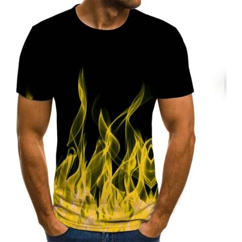 New 3D Printed Smoke Element Men Women Oversized T-shirt Summer Fashion Casual Kids Boy Girl Novelty Cool Flame T Shirt Tops