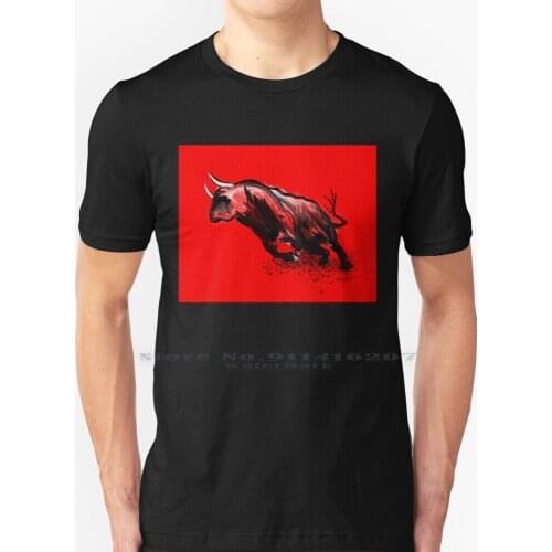 Bull T Shirt 100% Pure Cotton Bull Raging Bullish Matador Bull Horn Bulls Bull Fighting Runnin Of The Bull Bull Bulls Chicago