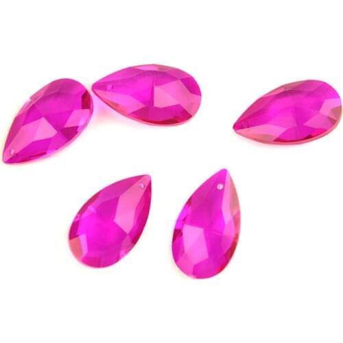 Mix Color 50mm Crystal Chandelier Almond Mesh Tear Pendants For Home Crystal Lamp Decoration Accessories