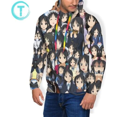 K On Hoodie K-On - Mio Hoodies Nice Winter Pullover Hoodie Red Polyester Loose Male XXXL Long Sleeve Hoodies