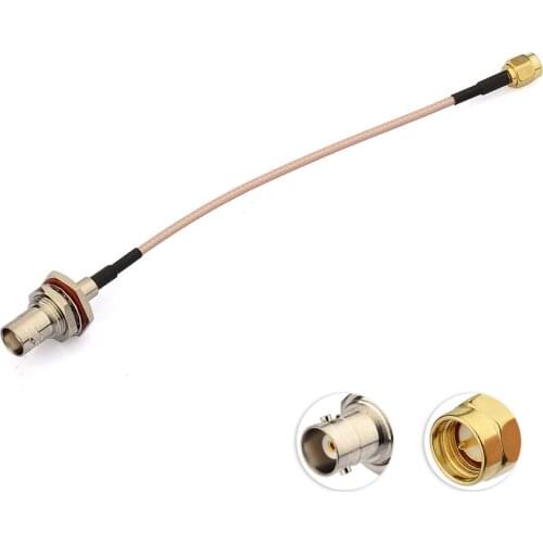Superbat SMA Plug to BNC Jack RG316 15cm Extension Cable Ham Radio Antenna Adapter Wire Assembly for Baofeng Wouxun Kenwood Ic