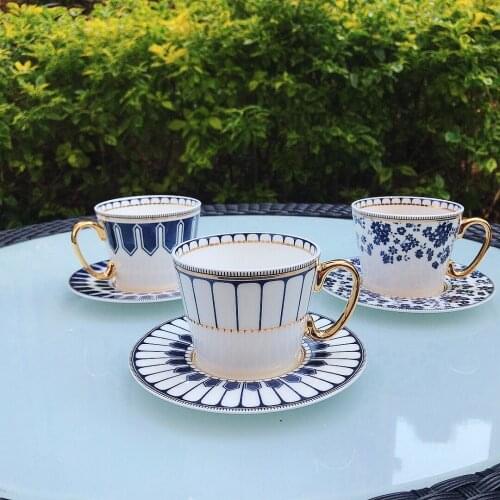 English Phnom Penh bone China coffee cup and saucer exquisite coffee cup set retro afternoon tea cup flower teacup cup cups