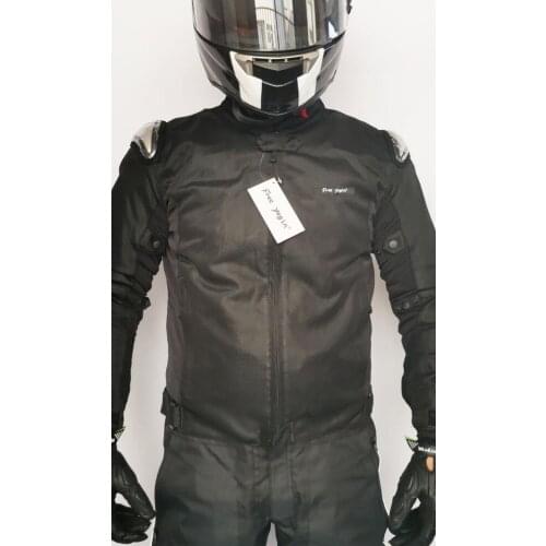 Motorcycle riding suit set mens motorcycle racing anti-fall clothing warm breathable hump slim jacket and pants