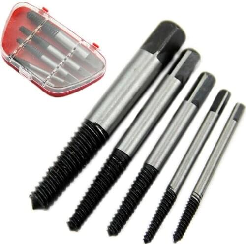 KSOL 5pc Damaged Screw Extractor Out Remover Set Bolt Stud Tool Kit 3mm- 18mm