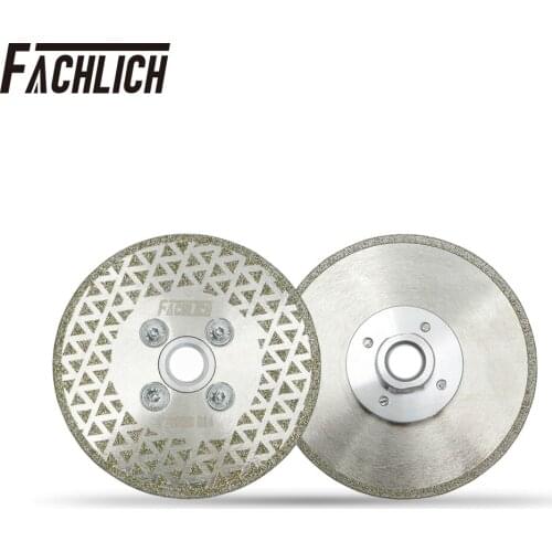 2pcs Electroplated Diamond Saw Blades M14 Flange Single Side Coated Diamond Wheel Grinding Disc Dia 105mm Cutting Disc