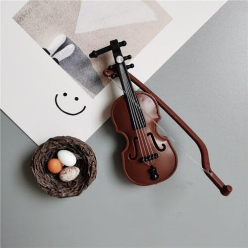 Cute fridge magnet Mini Simulates Birds Nest Refrigerator Sticker Violin Decoration Branch Hook Refrigerator Sticker Home Decor