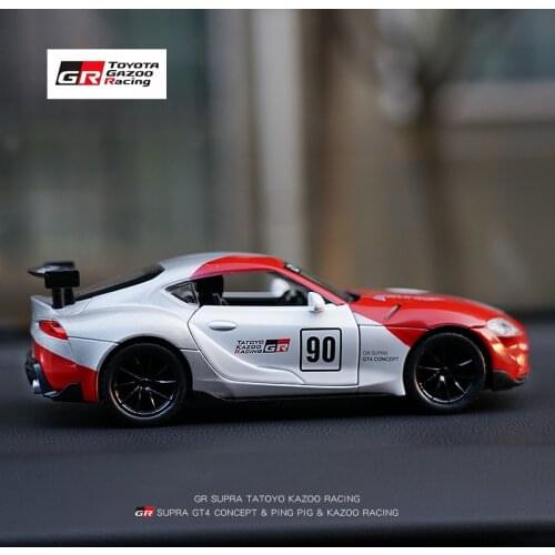 1/32 Toyota Supra GT4 Racing Car Model Alloy Metal Kids Birthday Gifts Le Mans Diecast Childrens Toy Car Decoration Collection