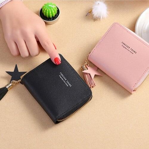Fashion forever young Womens Wallet Luxury Coin Purse Zipper Clutch Wallet Card Holder Small Clutch Bag Short Wallets For Women