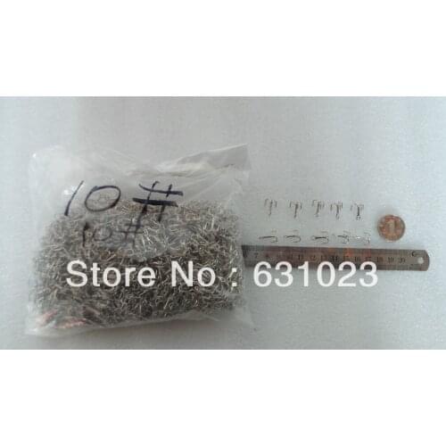 MR OCTOPUS 100pcs fishing hook,3 tooth hook,squid jigs,squid hook,silver colour,10#hook,length :1.15cm