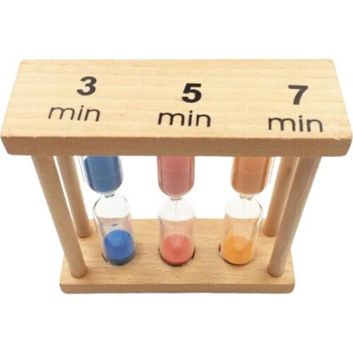 Set of 3/5/7 Minute Hourglass Sand Clock Kitchen Timer for Cooking Baking Sports