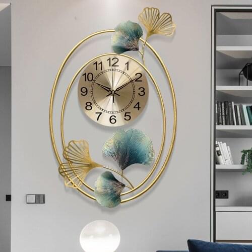 Nordic Living Room Wall Clocks Metal Wrought Iron Flower Decoration Wall Study Bedroom Corridor Office Home Decor Wall Hanging