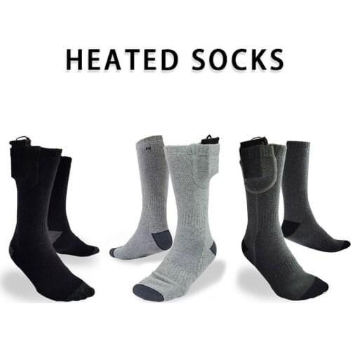 2020 New Winter Cotton Rechargeable Heating Socks USB Rechargeable Battery Three-speed Heating Switch For Hunting Ski Fishing