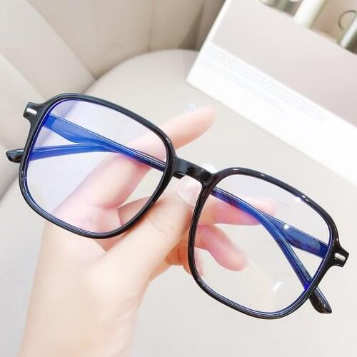 2021 New Oversized Anti-Blue Light Women Eyeglasses Men Fashion Square Retro Eye Glasses Classic Brand Design Eyewear Frame