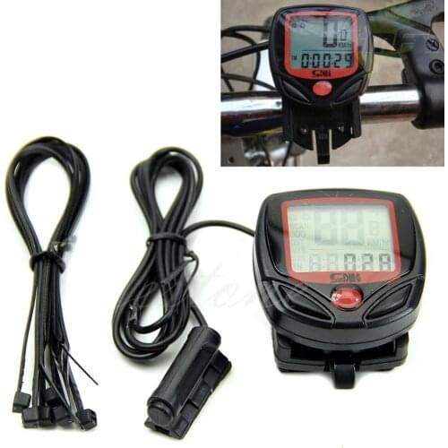 New Waterproof Digital LCD Computer Cycle Bicycle Bike Speedometer Odometer Au02 21 Dropshipping