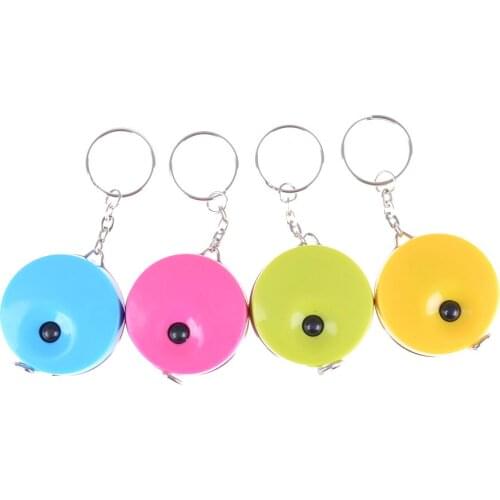 New Candy Color Keychain Tape Measure 1.5 Meters Quantity Clothing Size Tape Measure Small Tape Measure