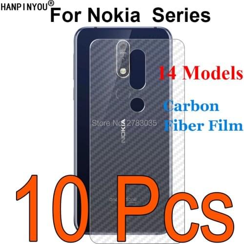 10 Pcs/Lot For Nokia 3 5 6 5.1 6.1 7.1 8.1 7 Plus 8 Sirocco X5 X6 X7 3D Anti-fingerprint Transparent Carbon Fiber Back Film