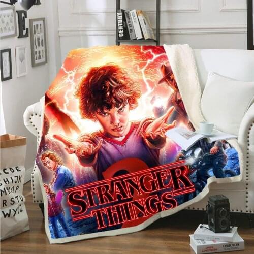 Ullzang Eleven Stranger Things Plush Blanket Throw for Sofa Bed Cover Single Twin Bedding Baby Boys Girls Children Gift