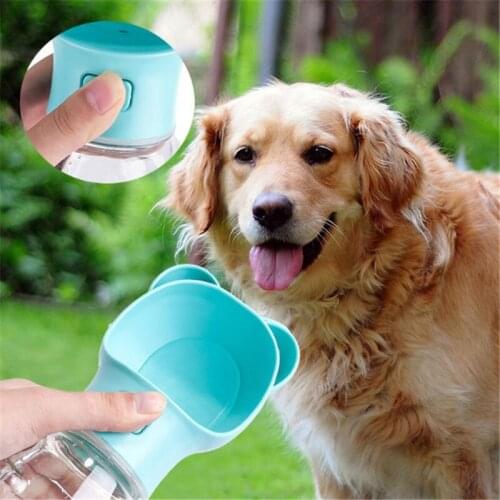500 ml Portable Pet Dog Water Bottle For Small Large Dogs Travel Puppy Cat Drinking Bowl Bulldog Water Dispenser Feeders