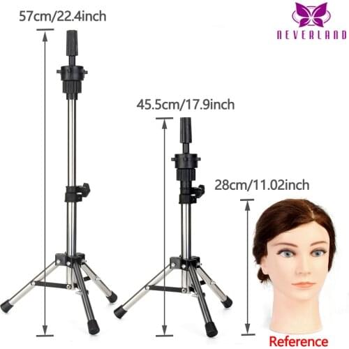 Adjustable Wig Tripod Stand Hair Mannequin Training Head Holder Mini Hairdressing Clamp Hair Wig Stand Holder for Hair Cut
