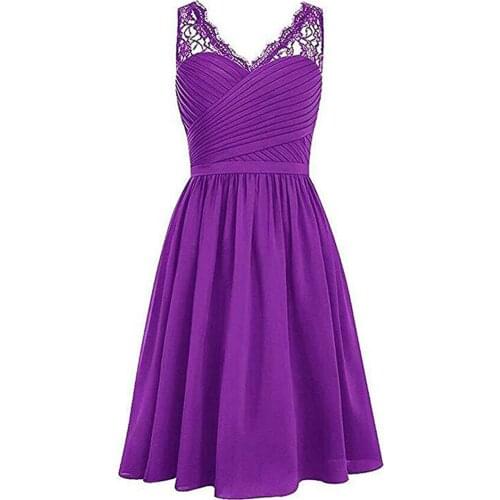 Chiffon Short Skirt Lace Appliques Sleeves Prom Pleat A-Line Homecoming Dresses Satin Line Waist Back Cut Out