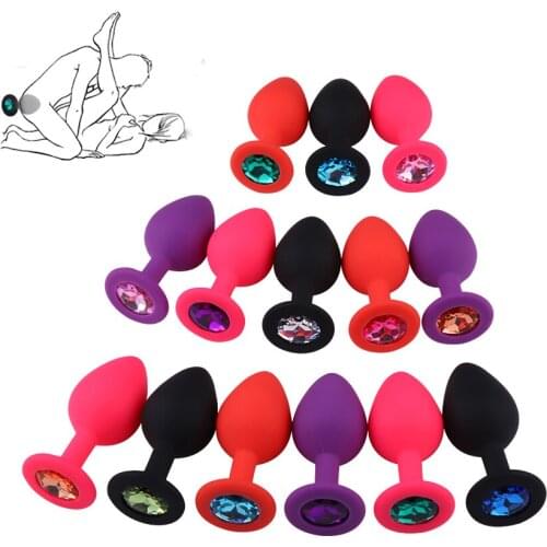 Silicone Anal Plug Jewelry Dildo Vibrator Sex Toy for Woman Prostate Massager No Bullet Vibrator Butt Plug For Men Gay Sex Shop