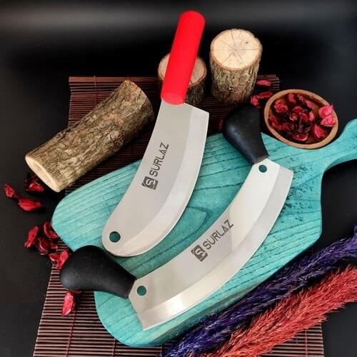 SürLaz Row Armor Knife Set 2 Pieces Mincing Knife Onion Row Reds Series