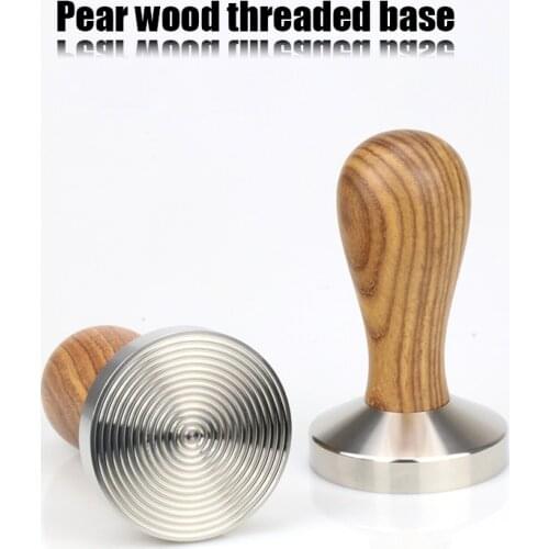 Food Grade 58mm Coffee Tamper Wooden Handle Barista Espresso maker Grinder Handmade High Quality Hot Sale