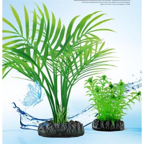 Fish Aquarium Decorations Artificial Aquarium Plants 2pcs/bag Water Plants for Fish Tank Aquarium Decor Accessories