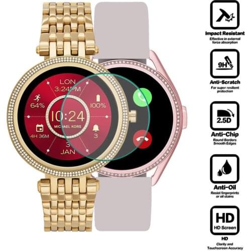 Tempered Glass Protective Film For Michael Kors Access Gen 5E MKGO/Darci Smartwatch LCD Screen Protector Cover Watch Protection
