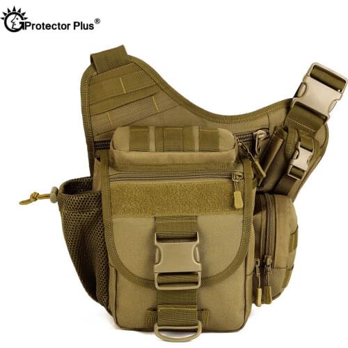PROTECTOR PLUS Tactical Messenger Bag Outdoor Sports Waterproof Military Camouflage Camera Saddle Bag Mountaineering Camping