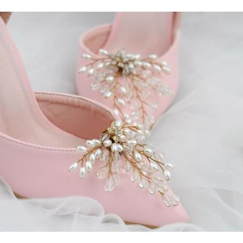 Shoe Clip Wedding Shoes Buckle Clip-on Women Bride High Heel Charms Fashion Luxury Decoration Imitation Pearl