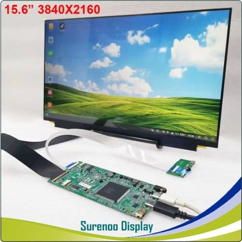 15.6" Inch 4K 3840X2160 HDMI & Type_C One Line Pass LCD Module Monitor Screen for Windows & Android Cable Projection