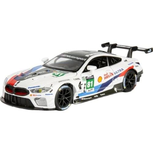 RMZ City BMW M8 GTE 1/32 Metal Racing Vehicle Diecast Pull Back Cars Model Toy Collection Xmas Gift