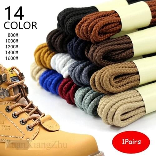 1 Pair Round Shoelaces Outdoor Strong Sneaker Shoe laces High Top Walking Hiking Boot Laces Shoes Strings Quality Bold Shoelace