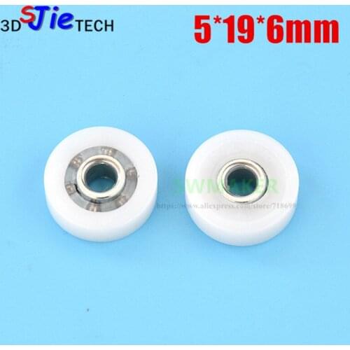1pcs 5*19*6mm F roller, flat wheel, TOK driven passive wheel, furniture drawer / display case bearing pulley