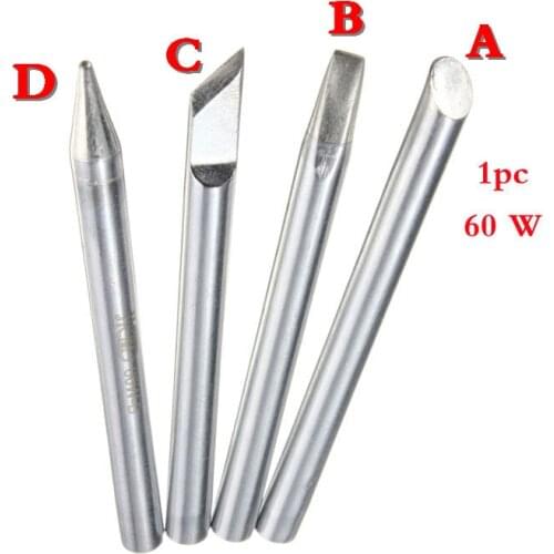 1pc 60W Electronic Soldering Iron Tips Solder Iron Head Welding Tip For Soldering Repair Station Four Shapes for Optional