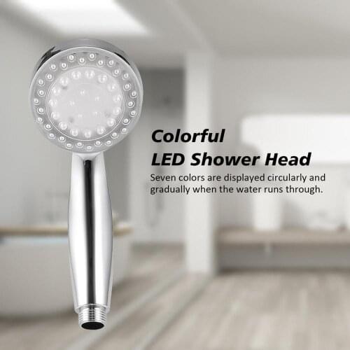 1pc 7 Color hand shower Handing led Shower Head for Bathroom Romantic Automatic LED Lights hot selling
