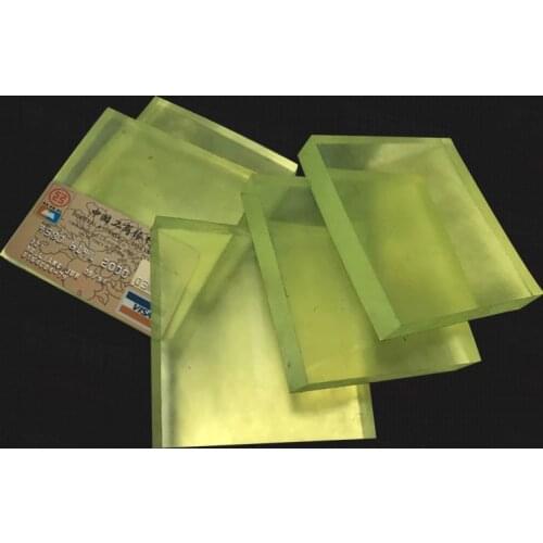 PU Damping Plate Polyurethane Square Plate Die Cutter Plate Beef Tendon Plate Die Cushion Elastic Rubber Sheet Gold 10x10x2cm