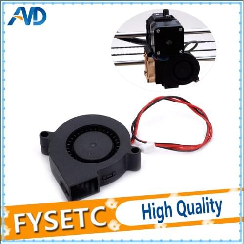 2pcs 12V DC 5015 50x50x15mm Blow Radial Cooling Fan Sleeve Bearing for Anet A8 A6 Electronic 3D Printer Parts Long Life