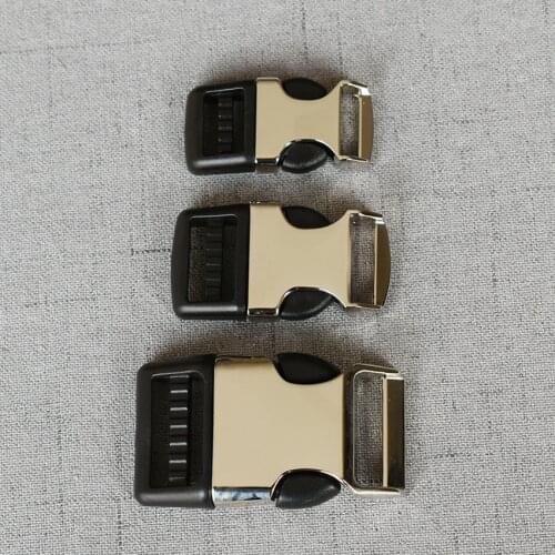 20 Pcs/Pack 15mm 20mm 25mm Metal Plastic Release Belt Buckle For Bag Backpack Pet Dog Collar Necklace Bracelet Garment Sewing
