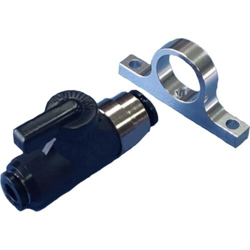 4MM Turbojet Connected Ball Pneumatic Fittings Tube Connector Adapter W/ Aluminium Fixed Mounting Base Seat For RC Models