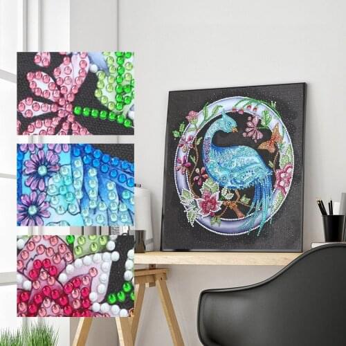 Special Shaped Diamond Embroidery Peacock Needlework 5D DIY Diamond Painting Animal Picture Of Rhinestone Home Decoration